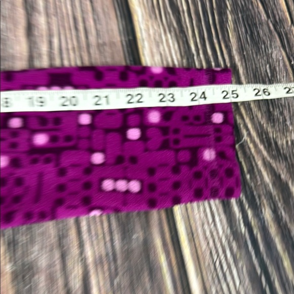 Purple/ Pink Geometric Fleece Women's Top - Picture 9 of 9